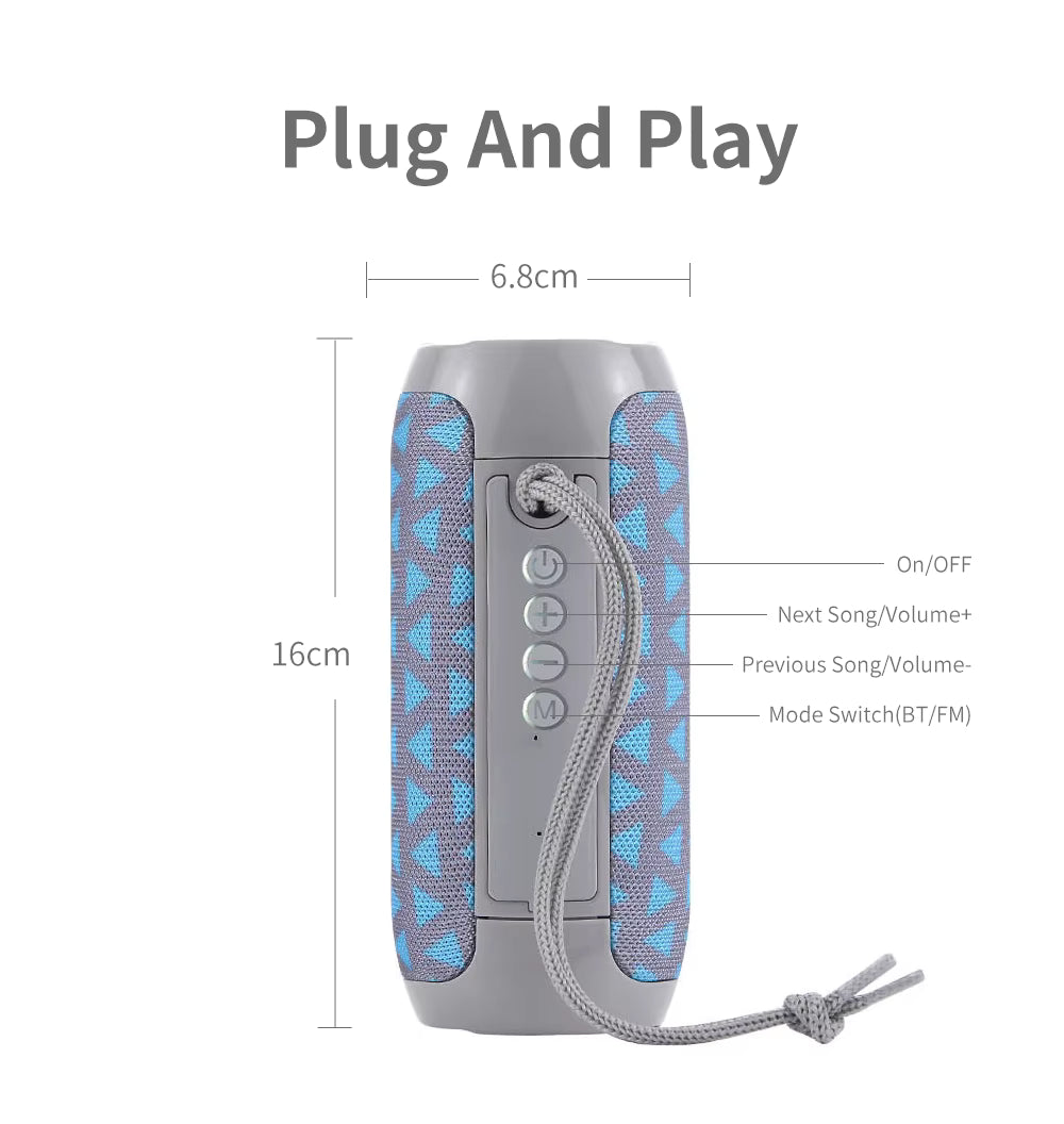 Bluetooth Speaker  TG117 Portable TWS Sound Box Waterproof Loudspeaker Outdoor Stereo Surround Speakers Support TF FM Radio