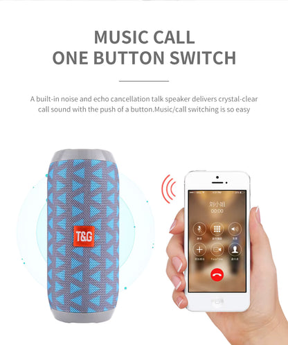 Bluetooth Speaker  TG117 Portable TWS Sound Box Waterproof Loudspeaker Outdoor Stereo Surround Speakers Support TF FM Radio