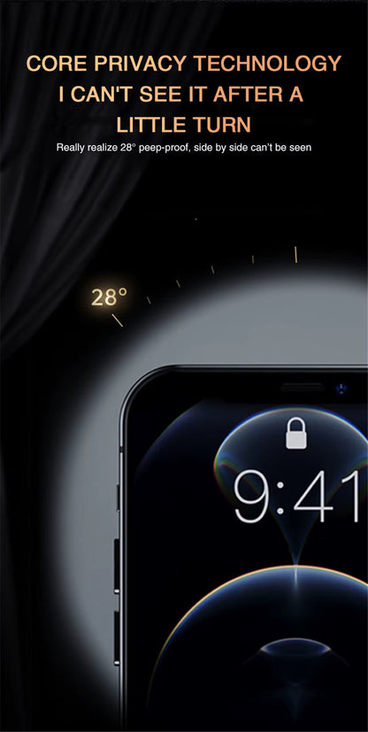 2PCS Full Cover anti Spy Screen Protector for Iphone 11 12 13 14 15 16 17 PRO MAX 6 7 8 plus XS X XR Tempered Glass Privacy