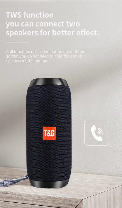 Bluetooth Speaker  TG117 Portable TWS Sound Box Waterproof Loudspeaker Outdoor Stereo Surround Speakers Support TF FM Radio