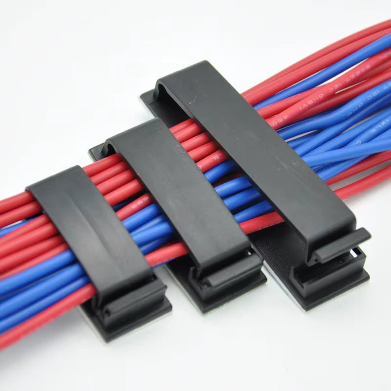 10Pcs Cable Clamp Cable Holder Cord Management Desk Wire Tie Fixer Adhesive Car Cable Organizer Clips Cable Winder Drop