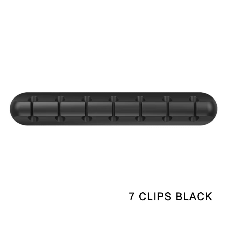 Tie Fixer Wire Management Organizador Cord Clip Office Desktop Phone Cables Holder USB Cable Silicone Organizer Winder